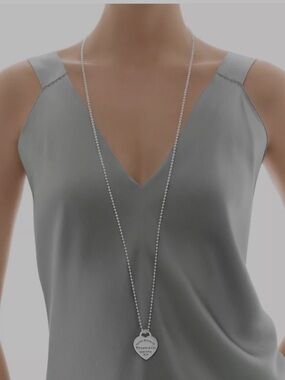Tiffany & Co. Return to Tiffany Heart Tag Necklace on Ball Chain